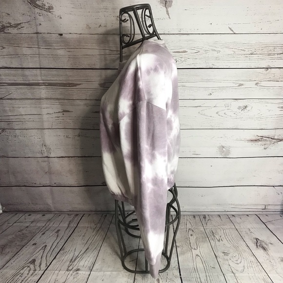 10) Hippie Rose Lilac Tie Dye Crewneck Pullover Sweatshirt Size Medium - Picture 11 of 12